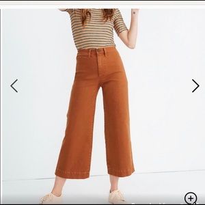 Madewell Emmett Crop Wide Leg Pants Brown